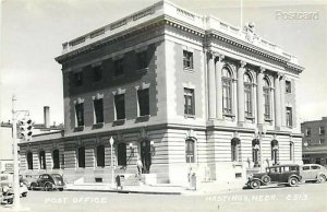 NE, Hastings, Nebraska, Post Office, 1940's Cars, RPPC