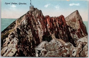 Signal Station Gibraltar Rocks Cliff Top of the Rock Trail Postcard