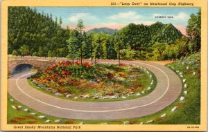 Postcard Great Smoky Mountains  - Loop Over New Found Gap Highway