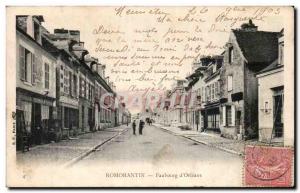 Old Postcard Romorantin Faubourg d & # 39Orleans