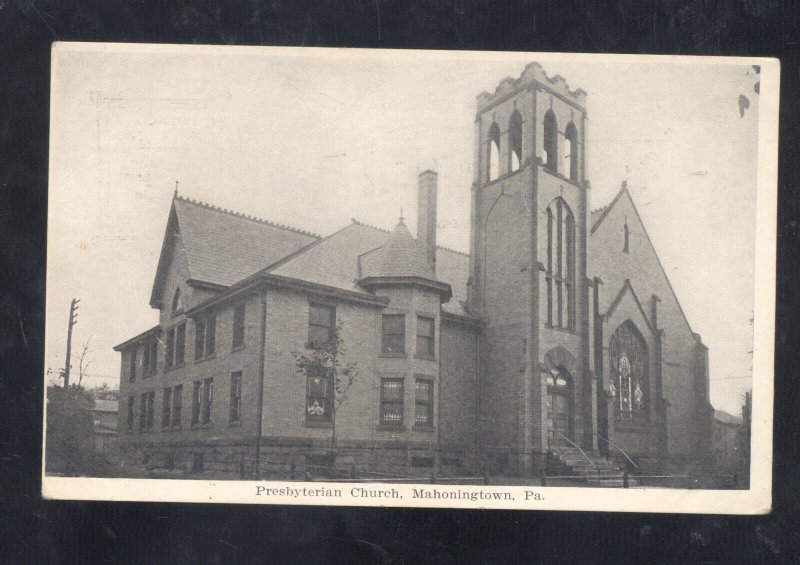 MAHONINGTOWN PENNSYLVANIA PA. PRESBYTERIAN CHURCH BUILDING VINTAGE POSTCARD