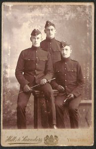 YorkTown UK Hills & Saunders Photo Soldiers Real Photo Cabinet Card