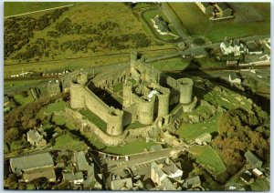 Postcard - Air view, Harlech Castle - Harlech, Wales