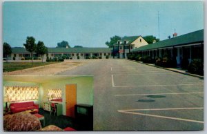 Vtg Pleasantville New Jersey NJ Sherry's Motel View Of Room 1950s Postcard