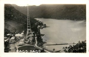 RPPC Postcard Pago Pago American Samoa South Pacific Naval Station & Harbor