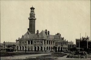 MELBOURNE AUSTRALIA Fire Brigade Station c1910 Postcard