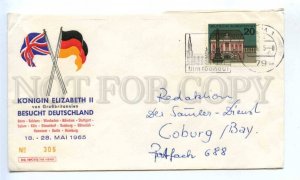 419060 GERMANY 1965 year Visit of the English Queen Elizabeth II COVER