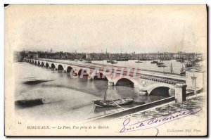 Old Postcard Bordeaux Bridge Vue Prize De La Bastide