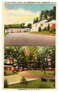 Postcard MOTEL SCENE Asheville North Carolina NC AS8856