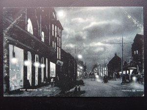 Yorkshire KINGSTON ON HULL BY MOONLIGHT Collection of 3 c1906 Postcard