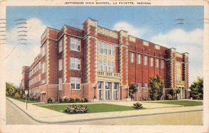 LaFayette Indiana 1944 Postcard Jefferson High School