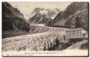 Old Postcard Sea ice hotel of Montanvert
