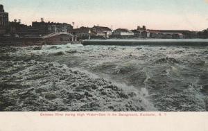 High Water near Dam on Genesee River - Rochester, New York - UDB