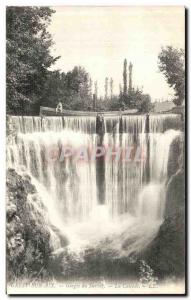 Old Postcard Gresy Sur Aix Sierroz Gorge Waterfall boat