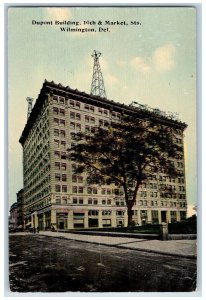 1912 DuPont Building Truss Tower Dirt Road Wilmington Delaware Antique Postcard