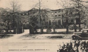 Bordentown Military School NJ Postcard c1930s The Mayrose Co. Vintage Car