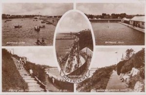 Dovercourt Essex Multi View Vintage Postcard incl Bathing Pool  Boat Lake Frank