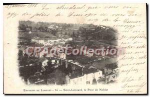 Old Postcard About Limoges bridge Saint Leonard de Noblat