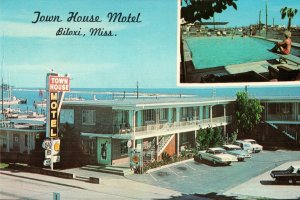 Town House Motel,  2 Blocks from Downtown, (Destroyed 1969, Biloxi, MS  Postcard