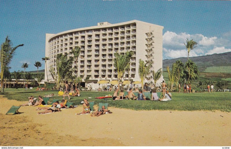 Kaanapali Beach , Hawaii , 1950-60s ; new MAUI SURF Hotel