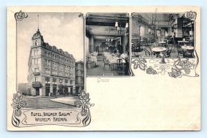 Postcard Germany Leipzig Gruss Hotel Gruner Baum Wilhelm Brunig 1904 J13