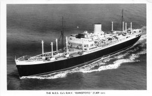 US35 Postcard transportation navy vessel ship The N.Z.S. Rangitoto bateau