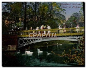 Postcard Old Dusseldorf Goldone Brucke Im Hofgarten