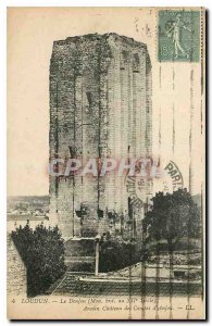 Old Postcard Loudun Le Donjon Old Castle of the Counts of Anjou