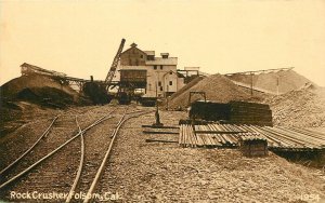 c1910 Sepia Postcard; Rock Crusher, Folsom CA Sacramento County Unposted