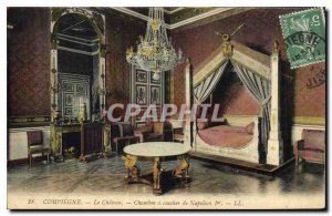 Old Postcard Compiegne Chateau Chamber Sunset Napoleon 1st