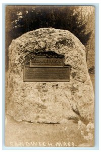 1908 Joseph Jefferson Grave Sandwich Massachusetts MA RPPC Photo Postcard 