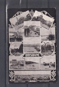 QUEENSLAND, BRISBANE, c1910 composite ppc., 12 views, unused.