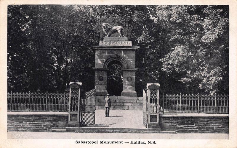 Sabastopol Monument, Halifax, Nova Scotia, Canada, Early Postcard, Unused