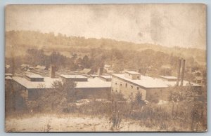 RPPC  Old Pipe Mill  Large Stack in Back  Real Photo Postcard c1910