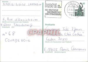 Entier Postal F-76100 Strasbourg Marie-Luise Sarrazin