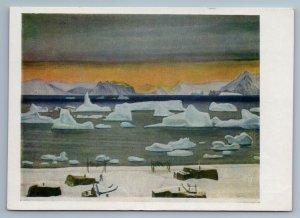 1960 ROCKWELL KENT November in Northern Greenland Realist USA Russian Postcard