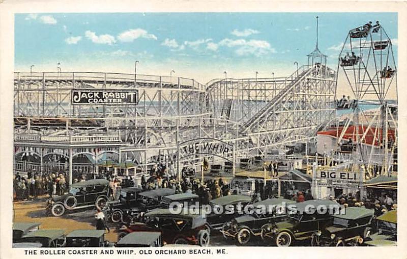 The Roller Coaster and WHip Old Orchard Beach, Maine, ME, USA Unused 