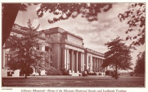 Jefferson Memorial, Home Missouri Historical Society Lindbergh Trophies Postcard