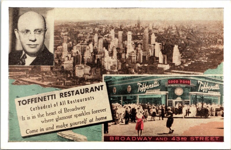 Toffenetti Restaurant 43Rd Street Broadway Times Square Street Multi Postcard 