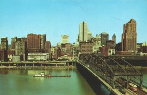 USA Smithfield St. Bridge Pittsburgh Pennsylvania Chrome Postcard 08.95