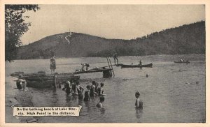 Lake Marcia New Jersey Bathing Beach High Point Vintage Postcard JF686275