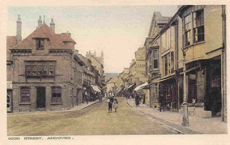 High Street Andover New Hampshire England UK postcard