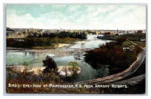 Birds Eye View From Amasky Heights Manchester NH UNP DB Postcard W13