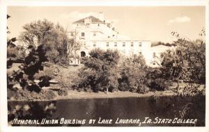 Ames Iowa State University (College)-Memorial Union Building~Lake Laverne~RPPC