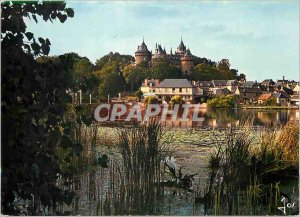 Postcard Modern Combourg L and V Pond and the Castle