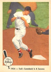 1954 Ted Williams Ted's Comeback Is A Success Card Number 53