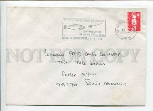 421505 FRANCE 1990 year FISHING Montbeliard Ppal ADVERTISING real posted COVER