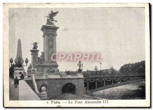 Old Postcard Paris Pont Alexandre III