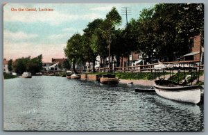 Postcard Montreal Quebec c1920s On The Canal Lachine