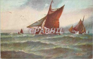 Old Postcard Fishing Boat